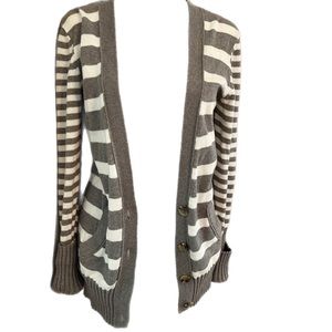 American Eagle striped button cardigan sweater